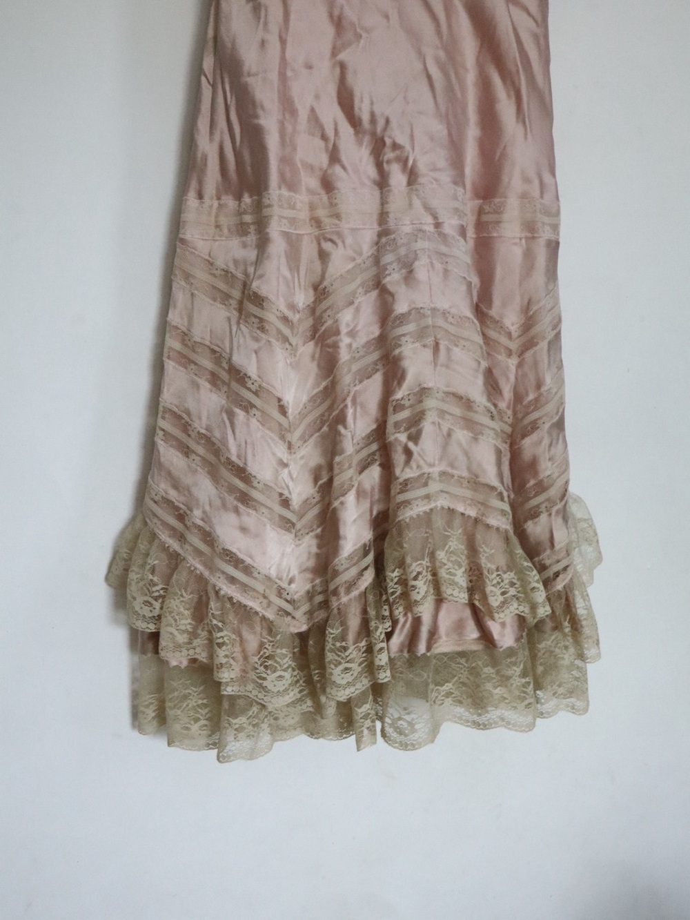 100% Silk Lace-Trim Slip Dress - Picture 3 of 8